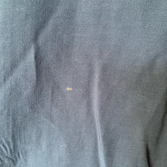 Blue V Neck Linen Top - Picture 4 of 4